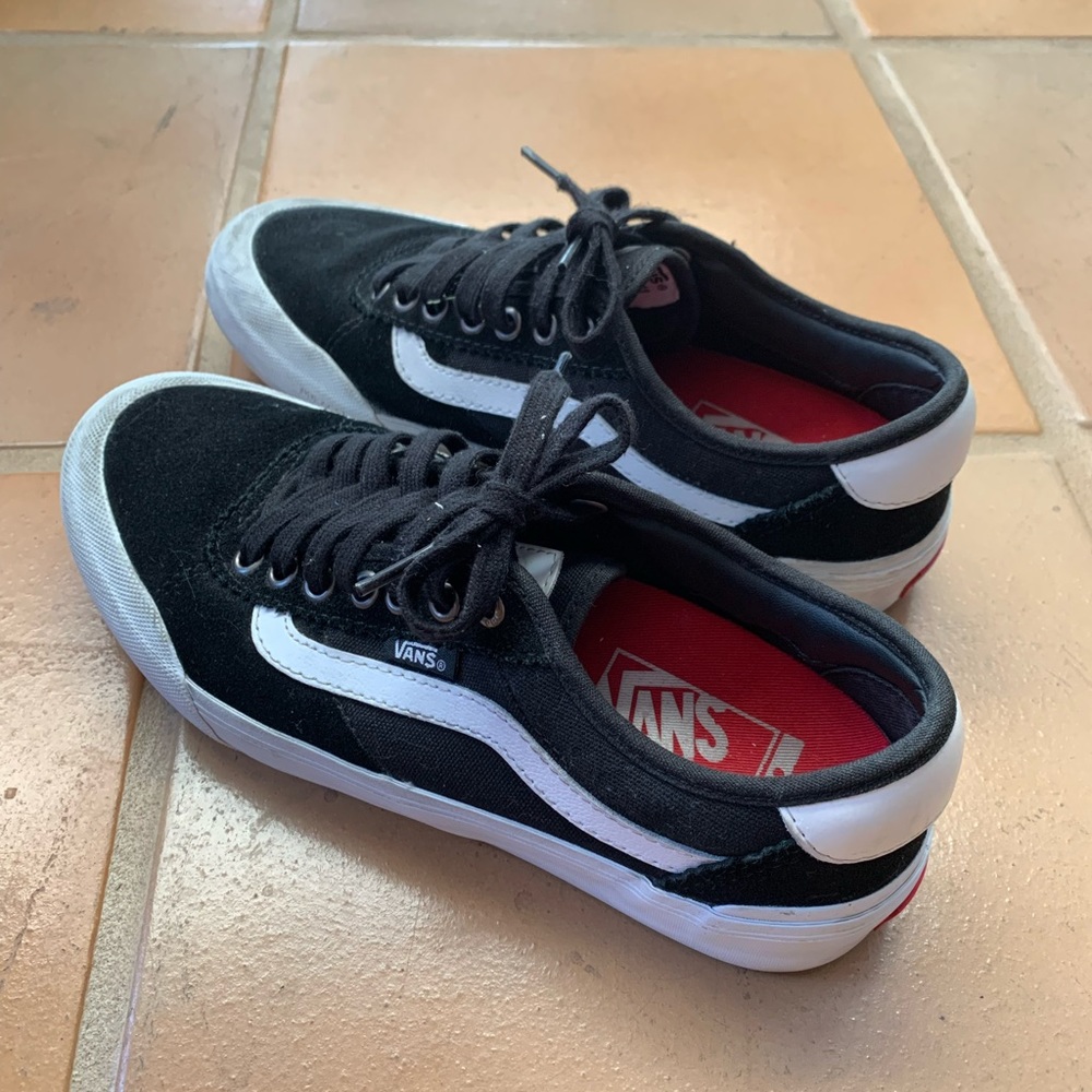 VANS PRO Classic Black and White skater shoes